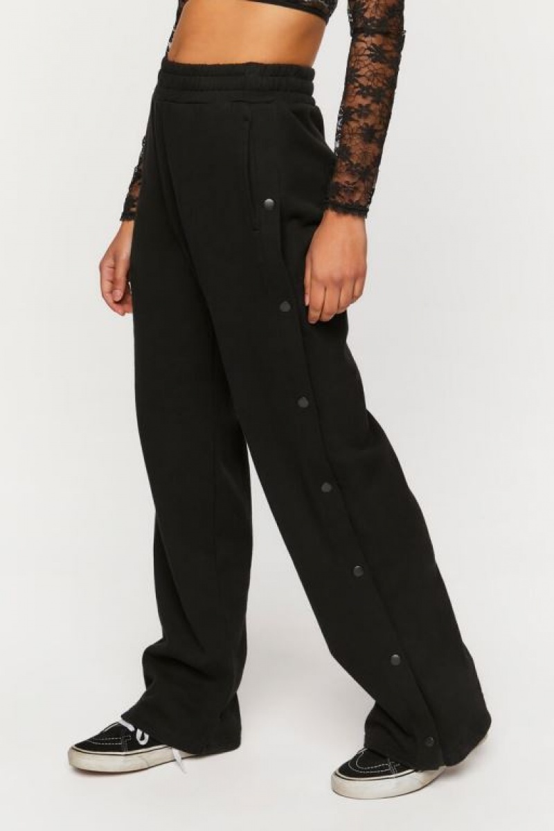 Pantalon Forever 21 French Terry Tearaway Mujer Negras | jYU1FXkRs5G