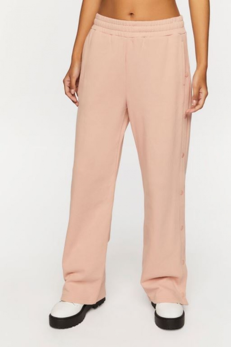 Pantalon Forever 21 French Terry Tearaway Mujer Rosas | NcpOOkhIfzQ