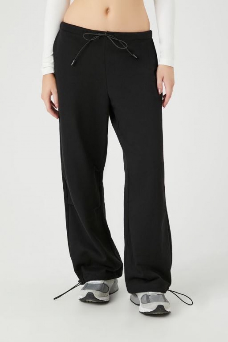 Pantalon Forever 21 French Terry Toggle Drawstring Joggers Mujer Negras | 5akOZyPDwNY