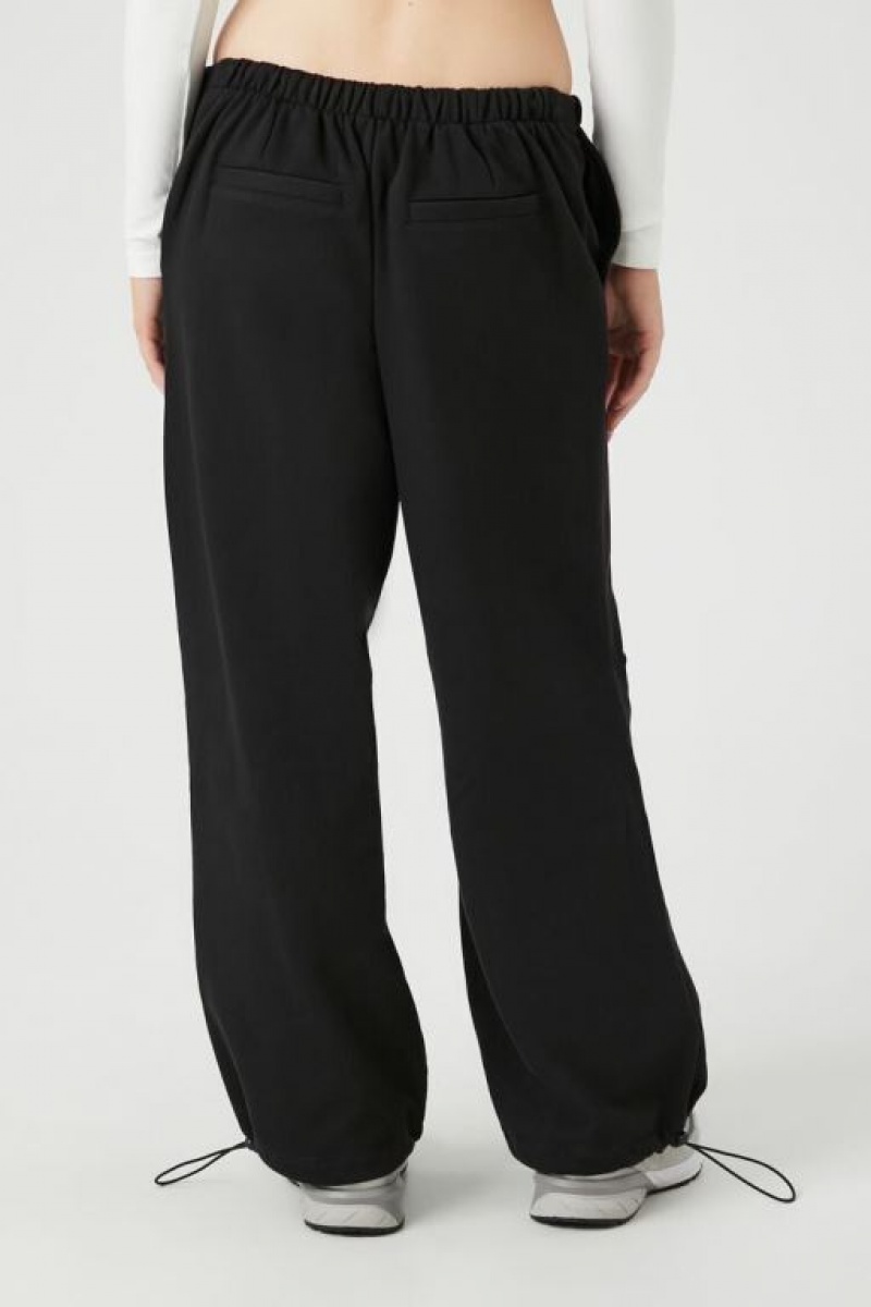 Pantalon Forever 21 French Terry Toggle Drawstring Joggers Mujer Negras | 5akOZyPDwNY