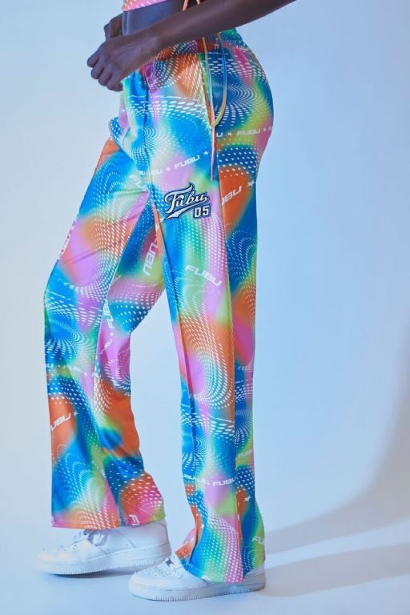 Pantalon Forever 21 Fubu Abstract Print Mujer Naranjas Multicolor | ApCITG0cUjz