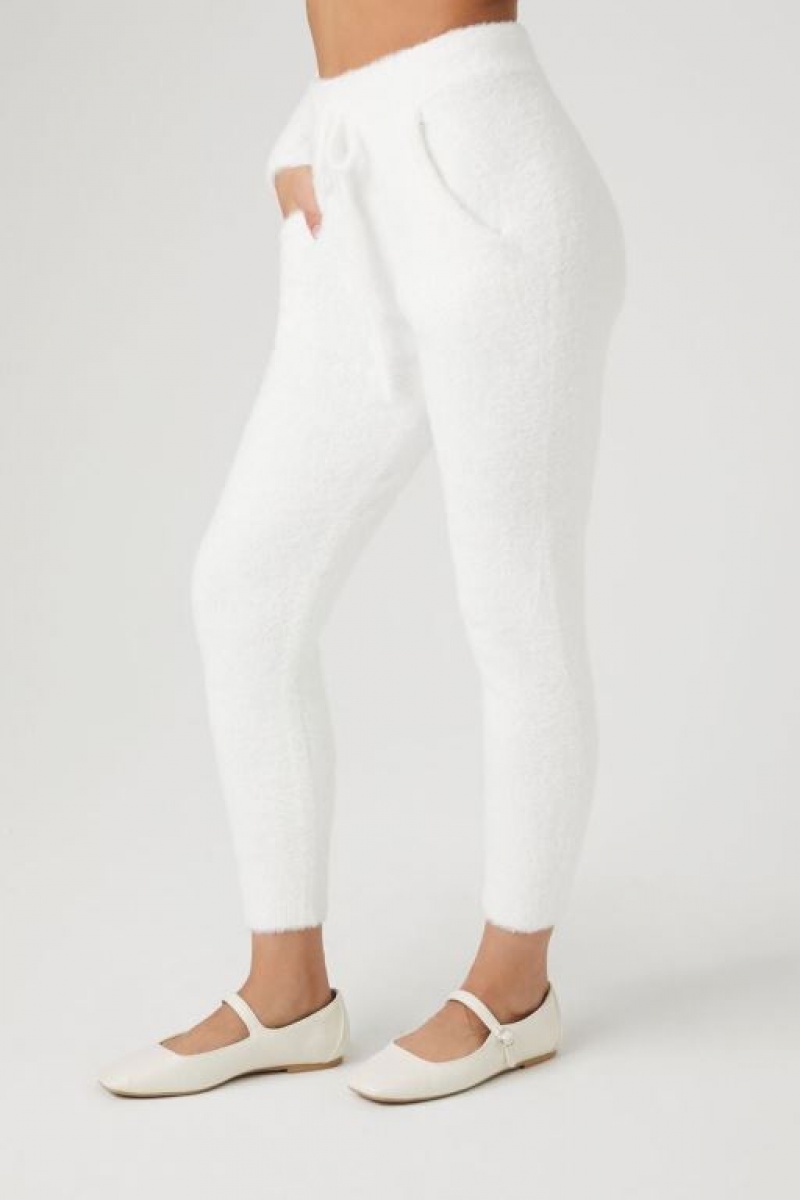 Pantalon Forever 21 Fuzzy Knit Joggers Mujer Amarillo Claro | i6EpEBakAXM