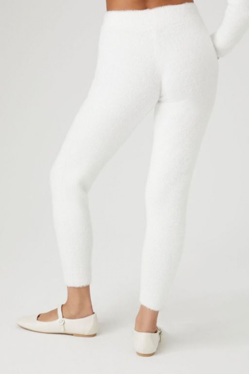 Pantalon Forever 21 Fuzzy Knit Joggers Mujer Amarillo Claro | i6EpEBakAXM