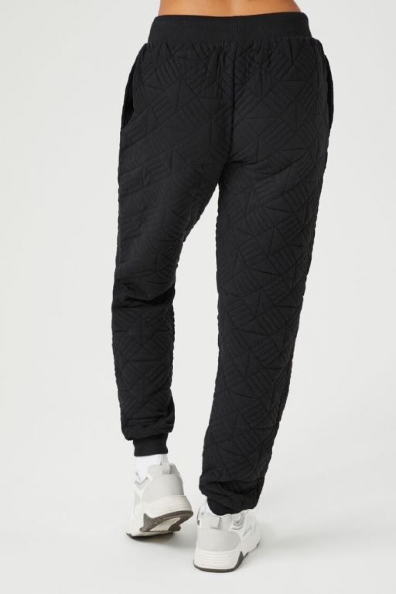 Pantalon Forever 21 Geo Acolchado Jacquard Joggers Mujer Negras | beISgiLvtVv