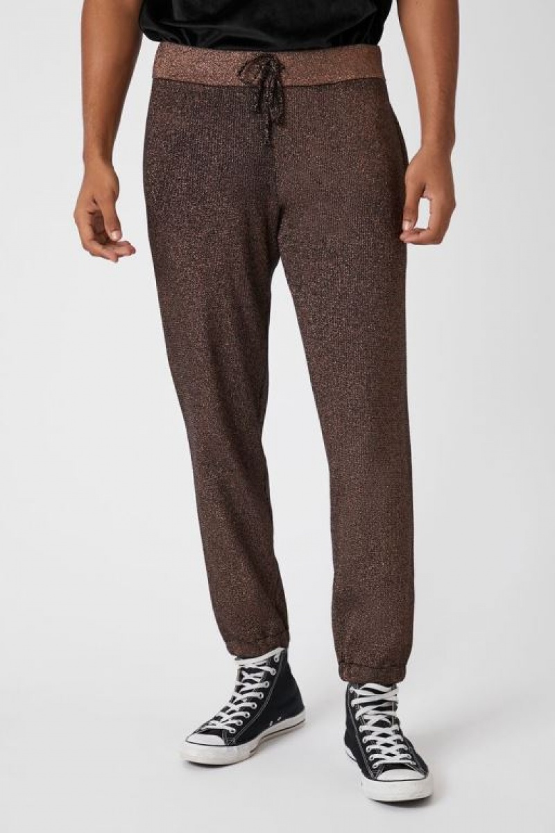 Pantalon Forever 21 Glitter Knit Slim Fit Joggers Hombre Multicolor | 3wplXLJt3EZ