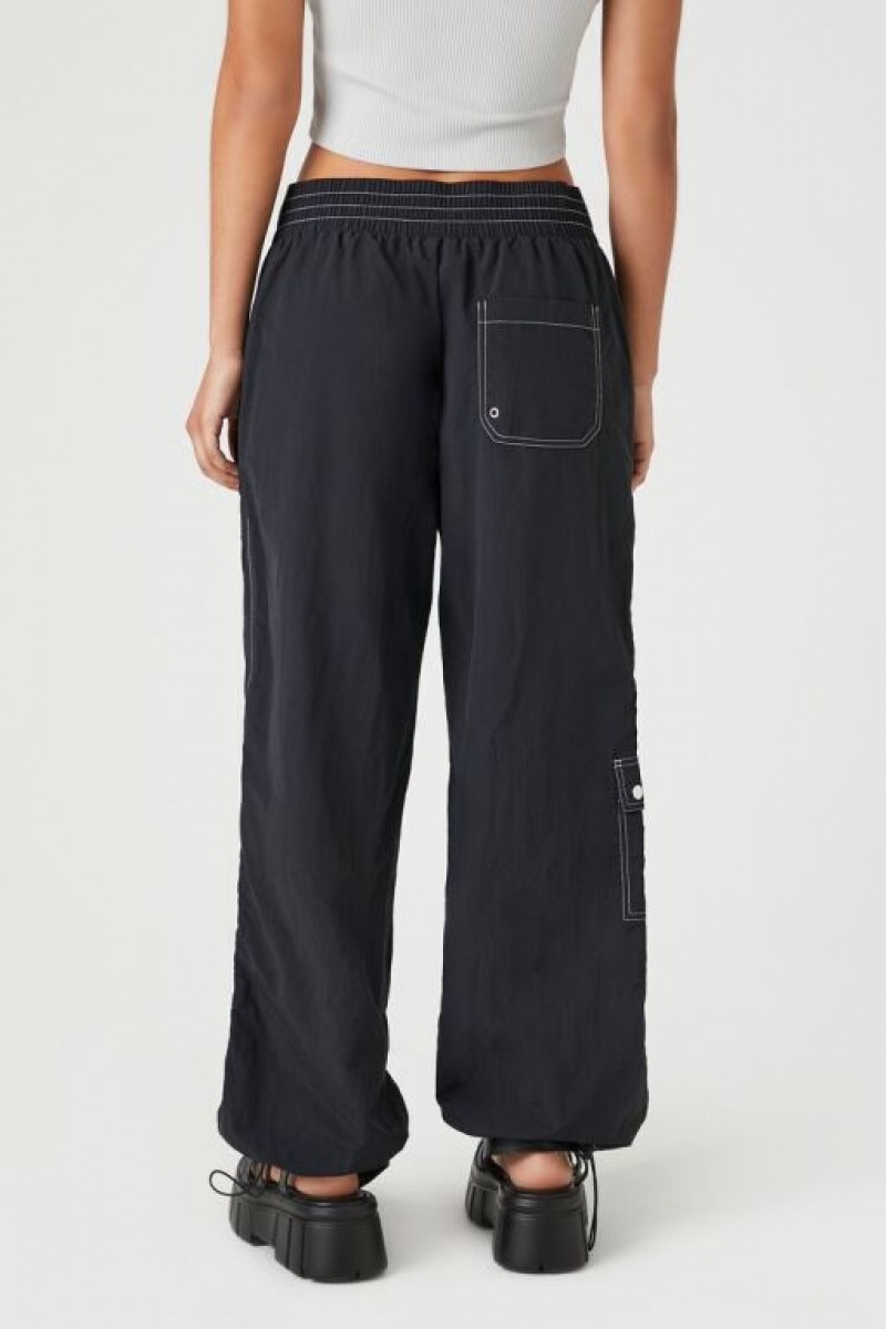 Pantalon Forever 21 High Rise Cargo Joggers Mujer Negras | fEyd6cFj4pi