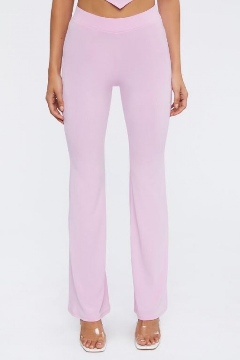 Pantalon Forever 21 Jersey Knit High Rise Mujer Wisteria | 7gLFmW4bn70