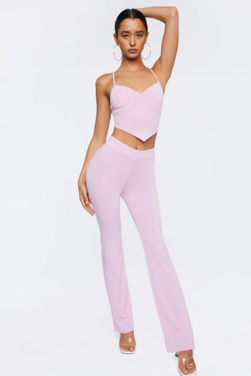 Pantalon Forever 21 Jersey Knit High Rise Mujer Wisteria | 7gLFmW4bn70