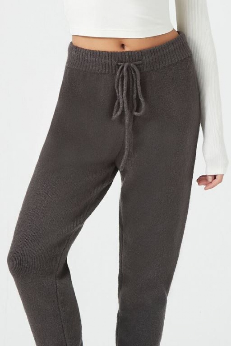 Pantalon Forever 21 Knit Drawstring Joggers Mujer Gris | TPTWR5cF6f9