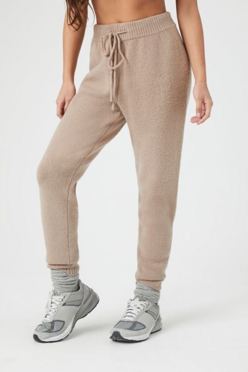 Pantalon Forever 21 Knit Drawstring Joggers Mujer Goat | hRLzkDnIEkp