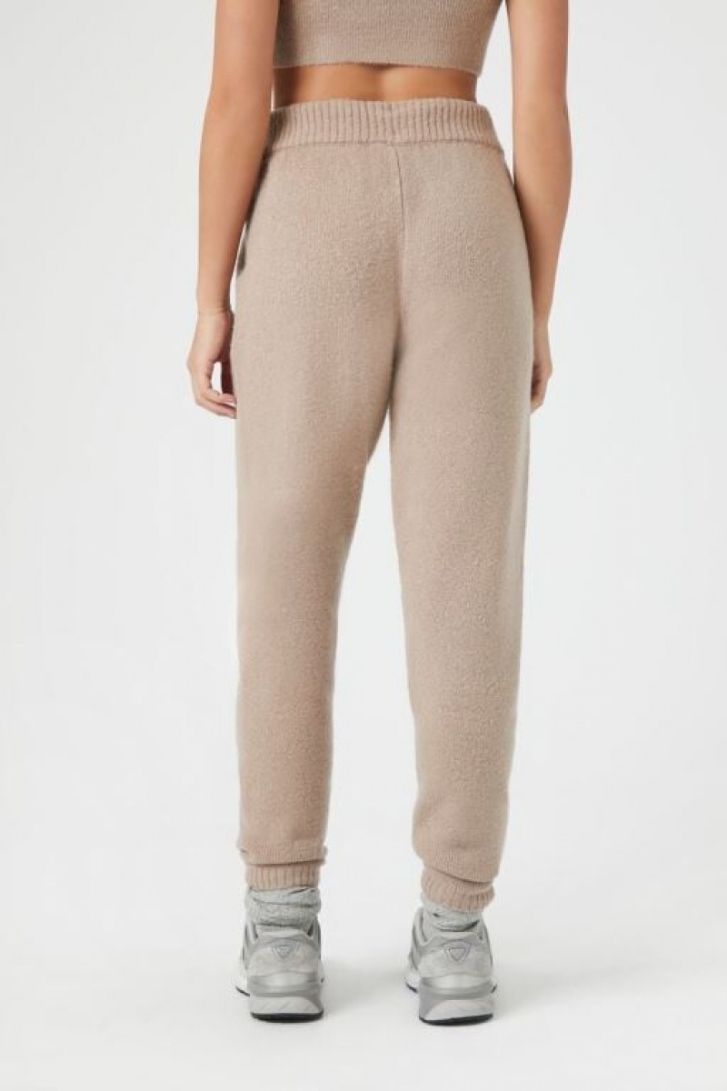 Pantalon Forever 21 Knit Drawstring Joggers Mujer Goat | hRLzkDnIEkp