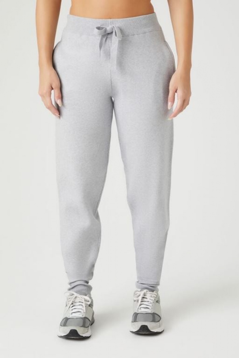 Pantalon Forever 21 Knit Drawstring Joggers Mujer Gris | fsA5RlU6nTu