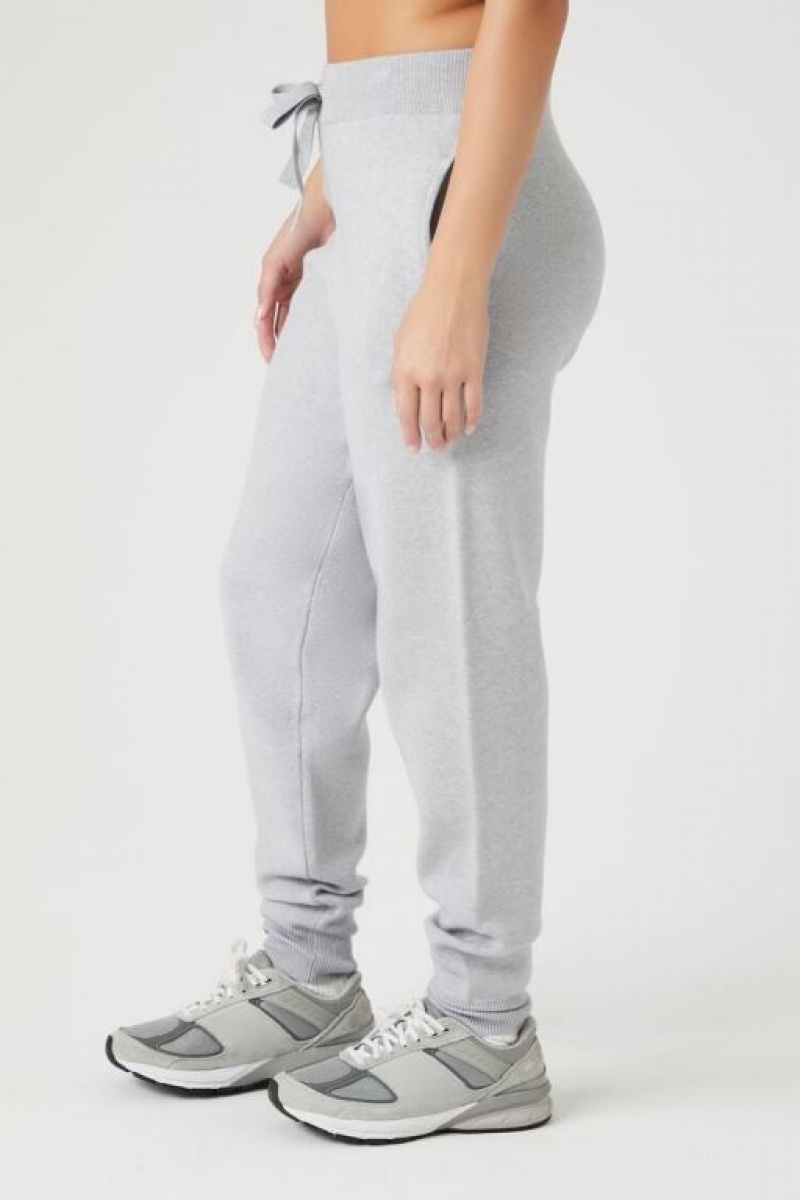 Pantalon Forever 21 Knit Drawstring Joggers Mujer Gris | fsA5RlU6nTu