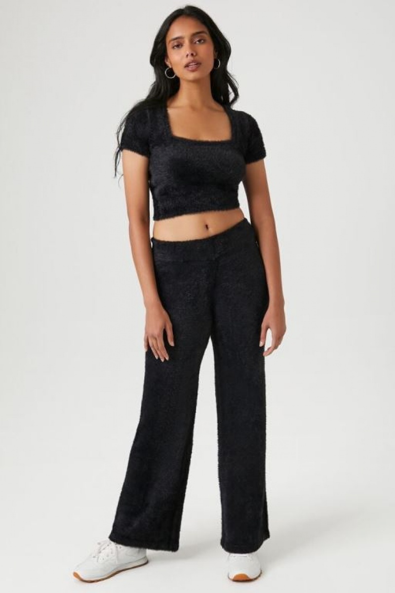 Pantalon Forever 21 Knit Flare Mujer Negras | NdDeJa8nwJQ