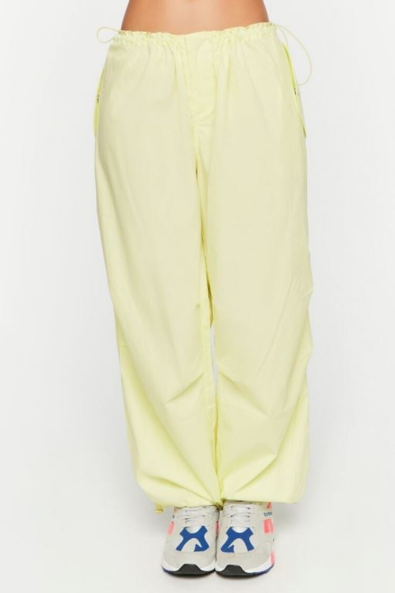 Pantalon Forever 21 Low Rise Drawstring Parachute Mujer Verde | BQ2Qo1WpKot