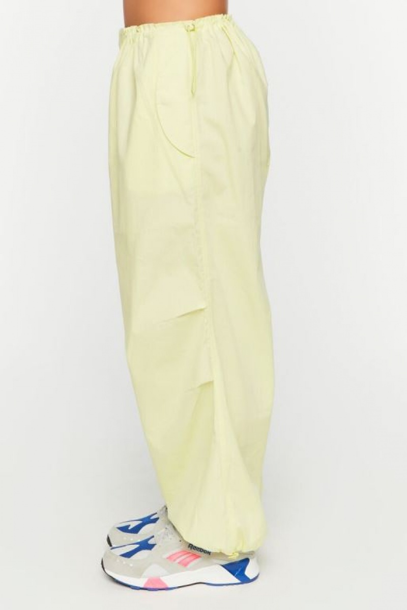 Pantalon Forever 21 Low Rise Drawstring Parachute Mujer Verde | BQ2Qo1WpKot