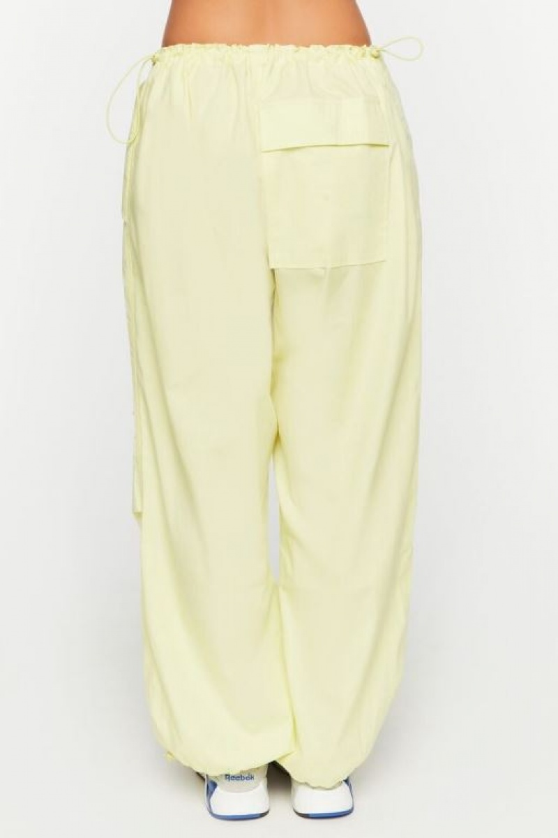 Pantalon Forever 21 Low Rise Drawstring Parachute Mujer Verde | BQ2Qo1WpKot