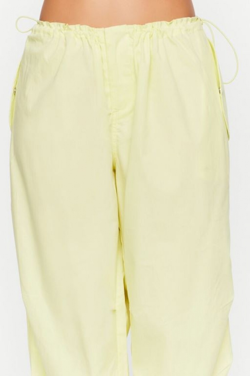 Pantalon Forever 21 Low Rise Drawstring Parachute Mujer Verde | BQ2Qo1WpKot