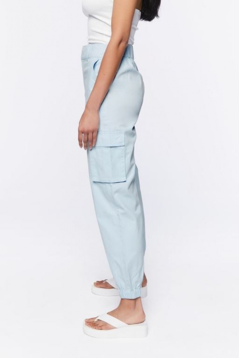 Pantalon Forever 21 Mid Rise Cargo Joggers Mujer Azules | qQxOlT9A8t0