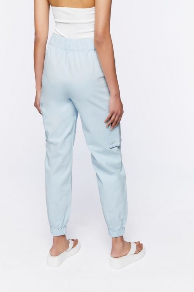 Pantalon Forever 21 Mid Rise Cargo Joggers Mujer Azules | qQxOlT9A8t0