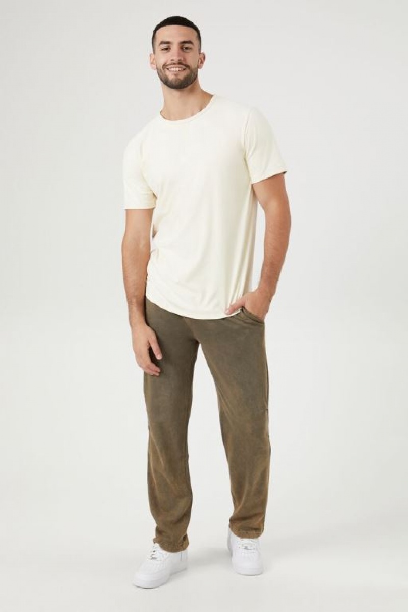 Pantalon Forever 21 Mineral Wash Directo Leg Hombre Verde Oliva | gvhTPczQQ71