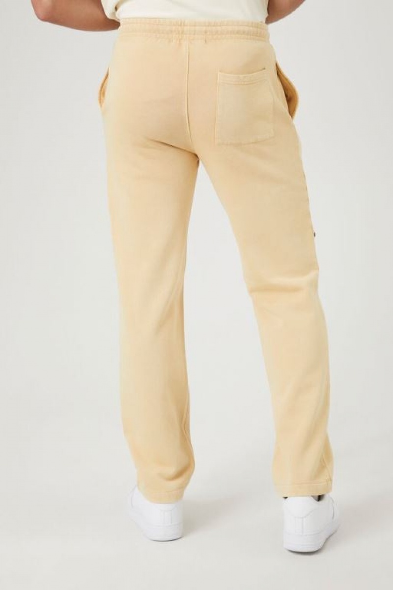 Pantalon Forever 21 Mineral Wash Directo Leg Hombre Marrones | alpC93bt8Aj