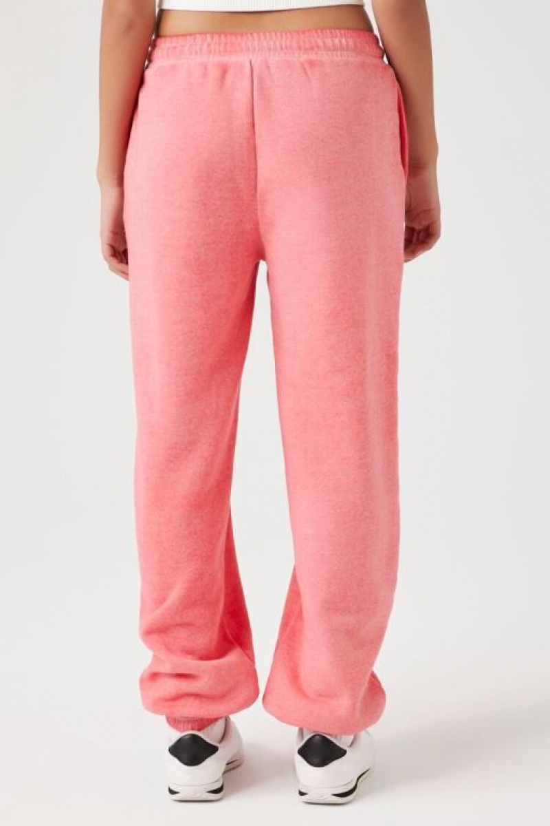 Pantalon Forever 21 Mineral Wash Drawstring Joggers Mujer Coral | vzmCzbxhGET