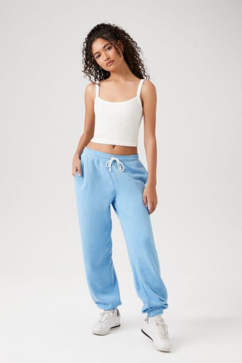 Pantalon Forever 21 Mineral Wash Drawstring Joggers Mujer Azules | 4n2ljLMtkRG