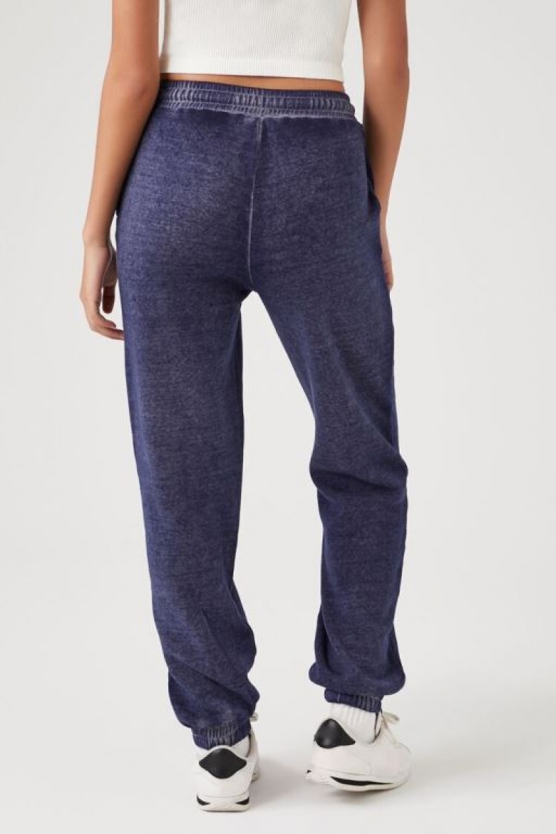 Pantalon Forever 21 Mineral Wash Drawstring Joggers Mujer Azul Marino | StXRwIjjygF