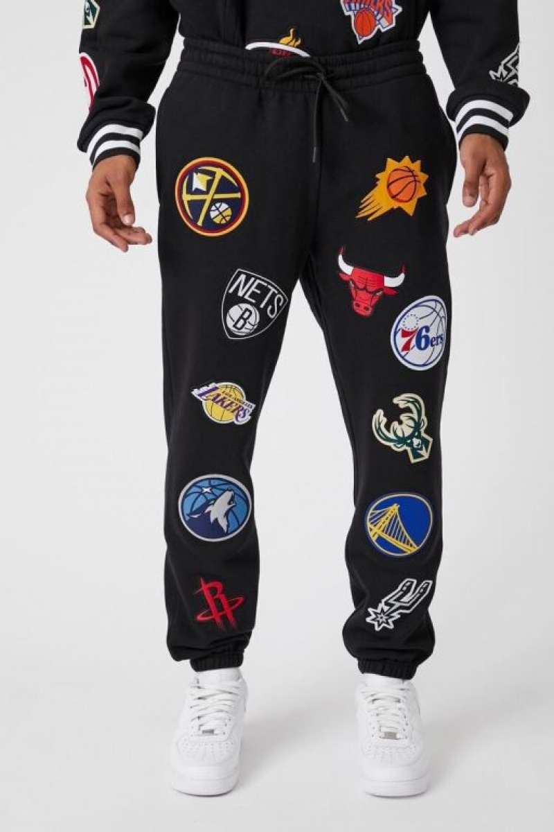 Pantalon Forever 21 Nba Logo Patch Joggers Hombre Negras Multicolor | ufa2NCA9mjw