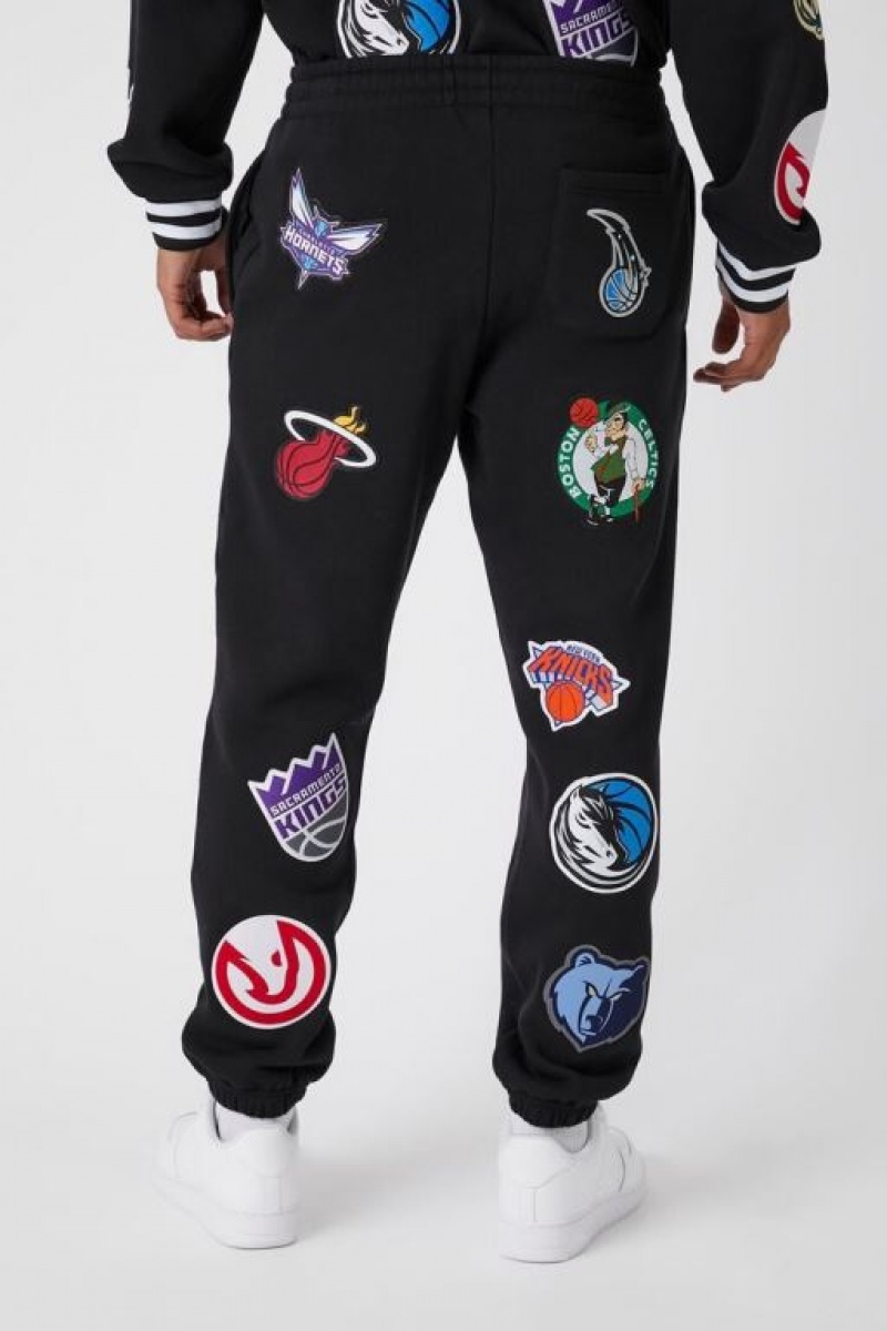 Pantalon Forever 21 Nba Logo Patch Joggers Hombre Negras Multicolor | ufa2NCA9mjw