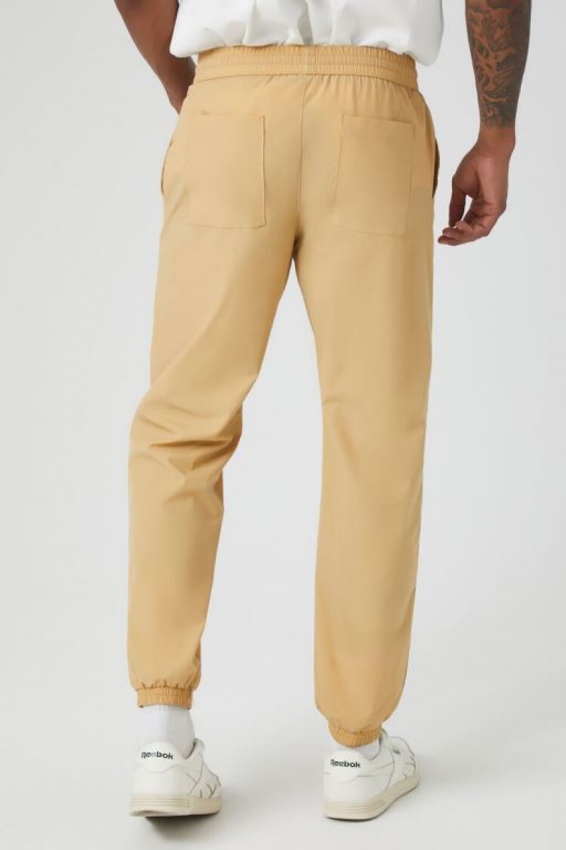 Pantalon Forever 21 Nylon Blend Drawstring Joggers Hombre Marrones | dpynGSmeEaK