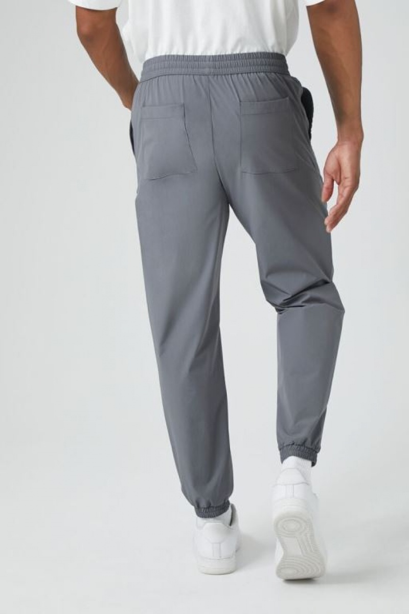 Pantalon Forever 21 Nylon Blend Drawstring Joggers Hombre Gris | QORZJk0hisW