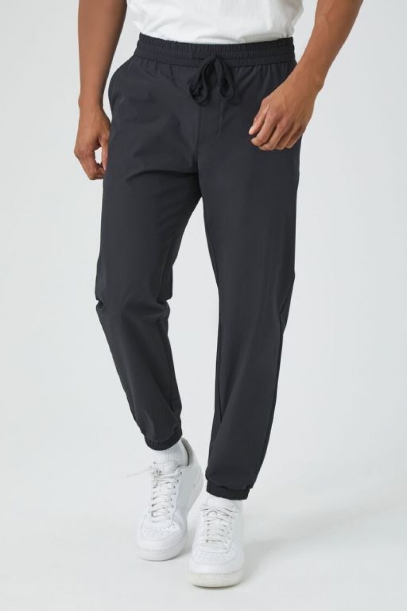 Pantalon Forever 21 Nylon Blend Drawstring Joggers Hombre Negras | agw3w9E0ii3