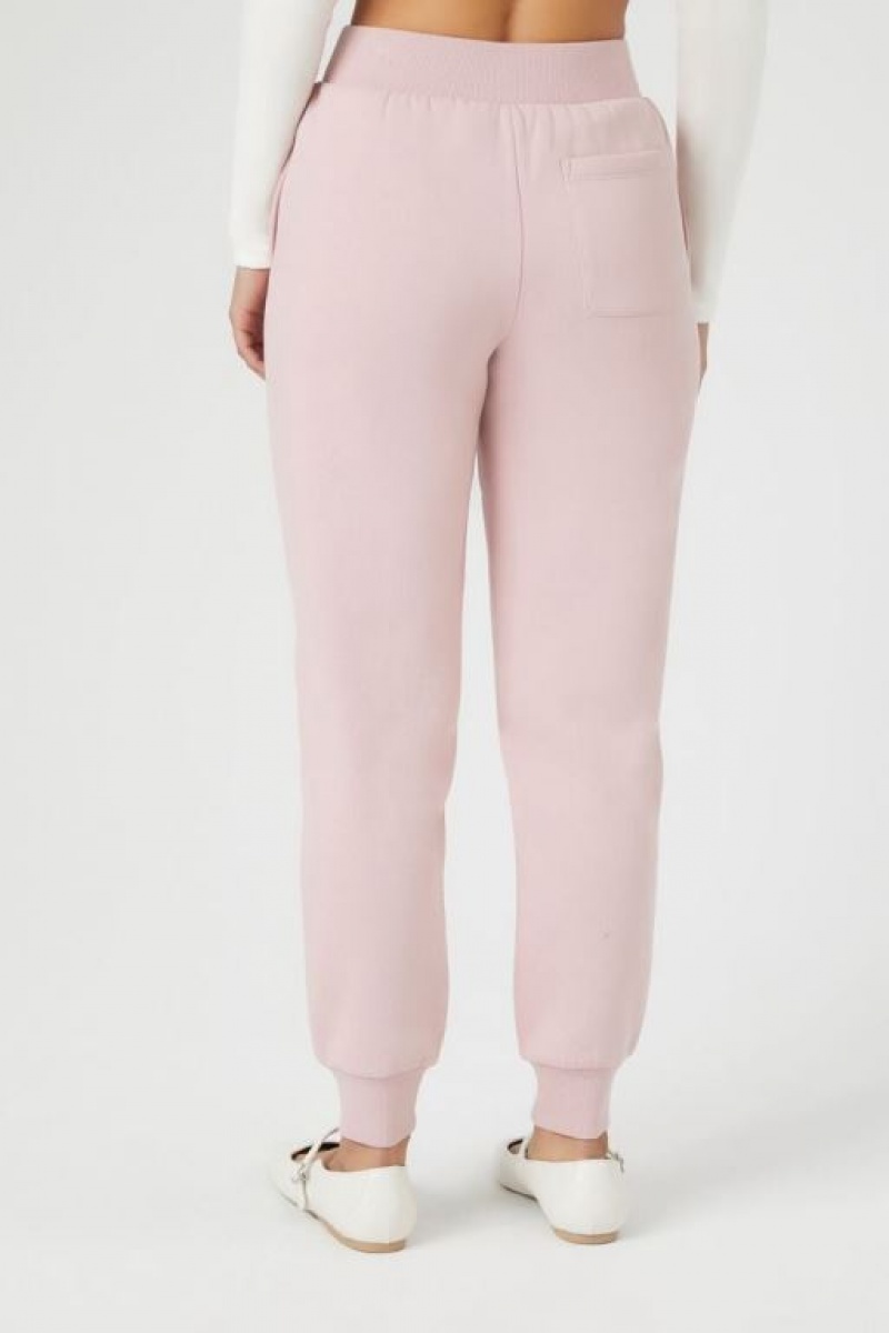 Pantalon Forever 21 Organically Grown Cotton Fleece Joggers Mujer Moradas | V1J09hbe87G