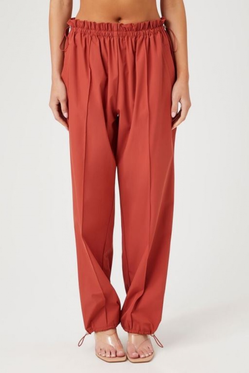 Pantalon Forever 21 Paperbag Drawstring Hem Joggers Mujer Clay | aLTzwYmJIup