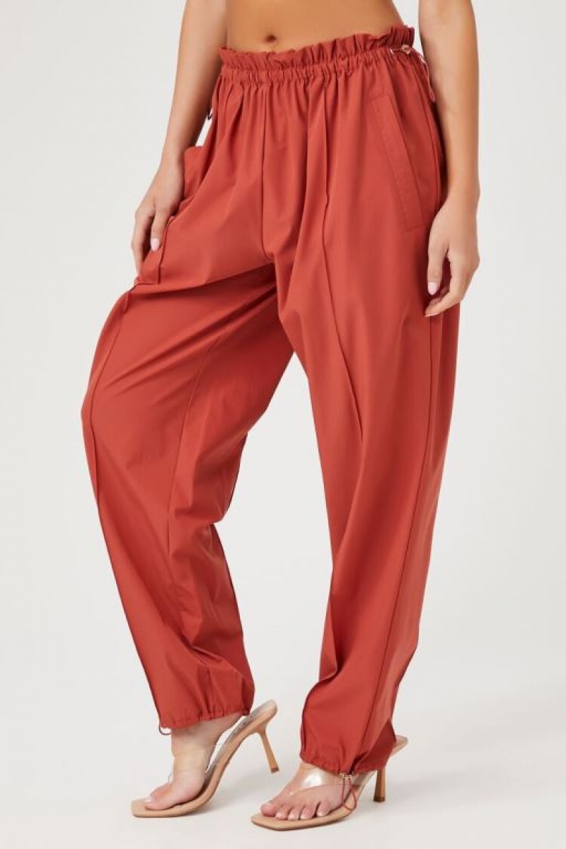 Pantalon Forever 21 Paperbag Drawstring Hem Joggers Mujer Clay | aLTzwYmJIup