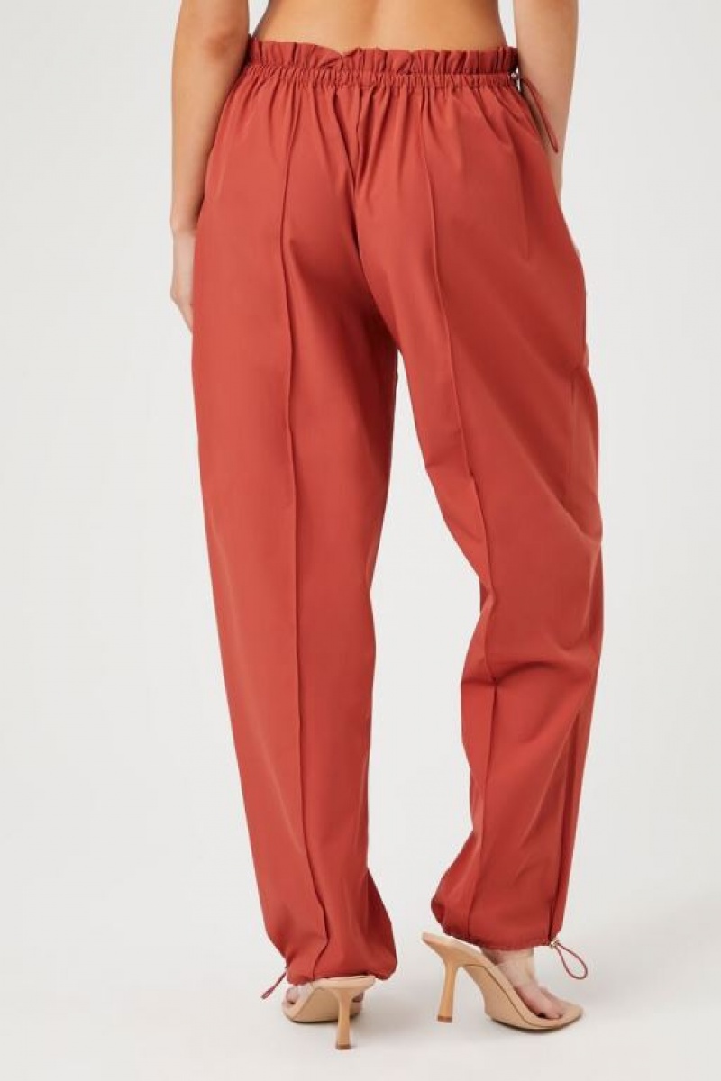 Pantalon Forever 21 Paperbag Drawstring Hem Joggers Mujer Clay | aLTzwYmJIup