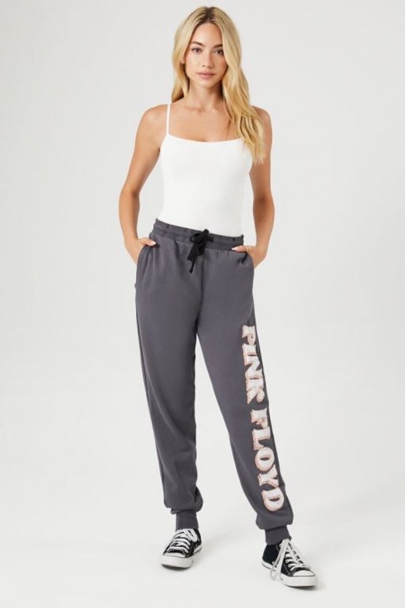 Pantalon Forever 21 Pink Floyd Estampadas Joggers Mujer Gris Multicolor | wJOlNVWW1OE