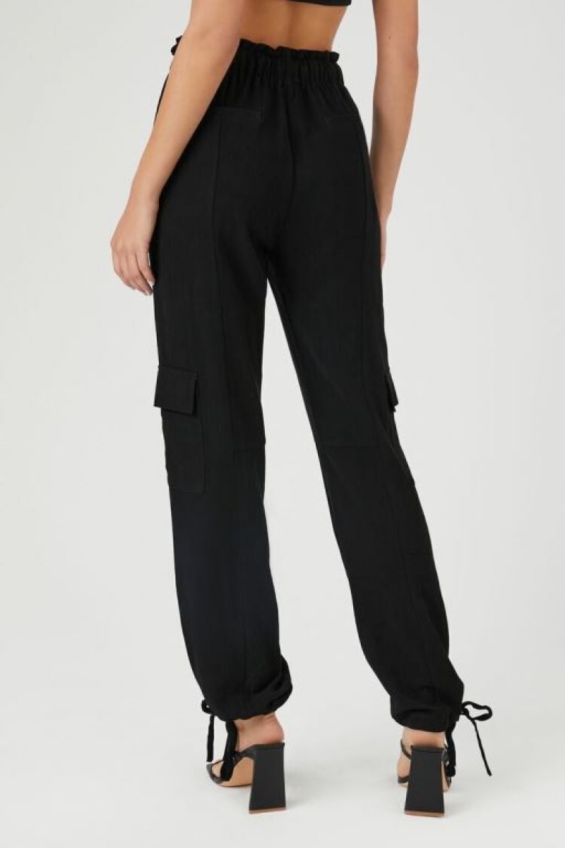 Pantalon Forever 21 Relaxed Cargo Joggers Mujer Negras | ufNS8Beiz6S