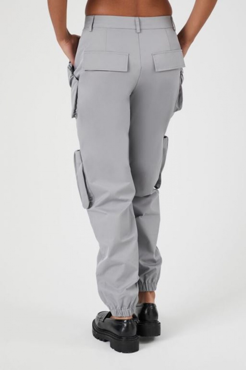 Pantalon Forever 21 Ruched Pocket Joggers Mujer Gris | rfHwLF2temY