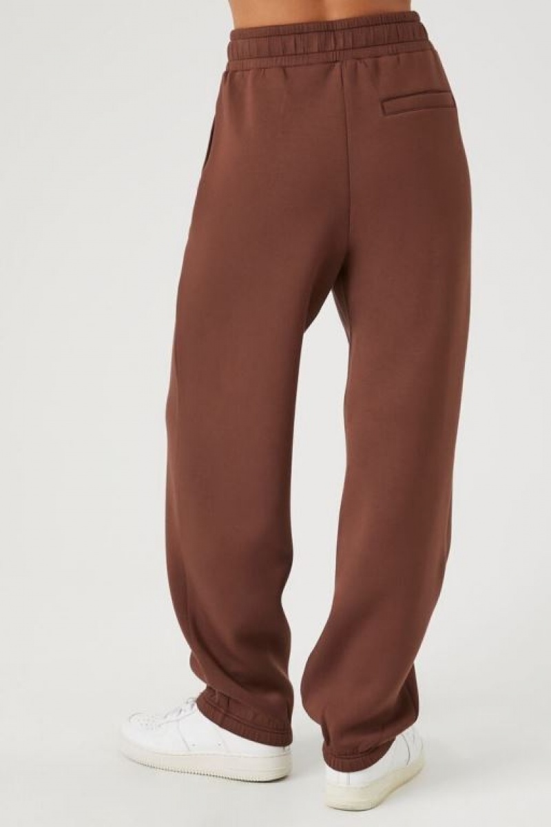 Pantalon Forever 21 Scuba Knit Drawstring Joggers Mujer Chocolate | 4SRuLLkDd84