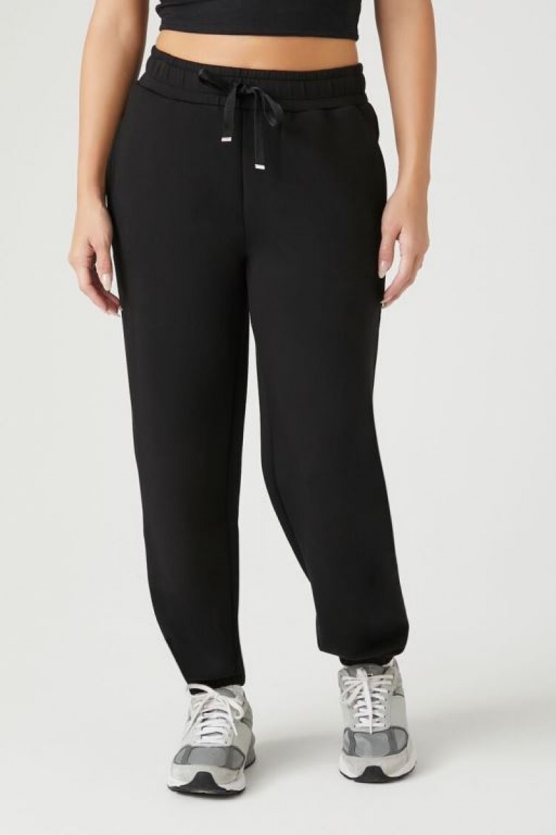 Pantalon Forever 21 Scuba Knit Drawstring Joggers Mujer Negras | Q68NIAtdSKv