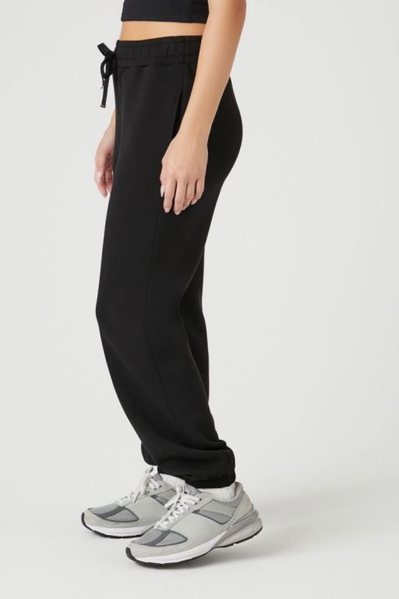 Pantalon Forever 21 Scuba Knit Drawstring Joggers Mujer Negras | Q68NIAtdSKv