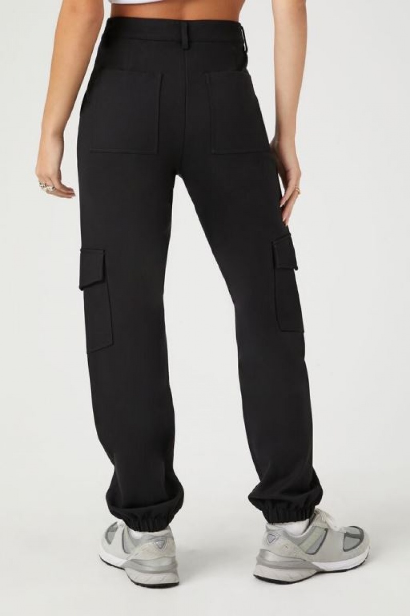 Pantalon Forever 21 Seamed High Rise Cargo Joggers Mujer Negras | 2v3di7ZCW3h