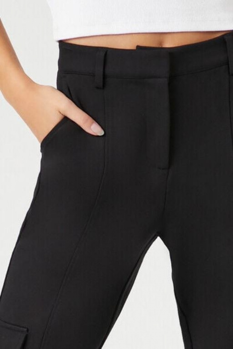 Pantalon Forever 21 Seamed High Rise Cargo Joggers Mujer Negras | 2v3di7ZCW3h