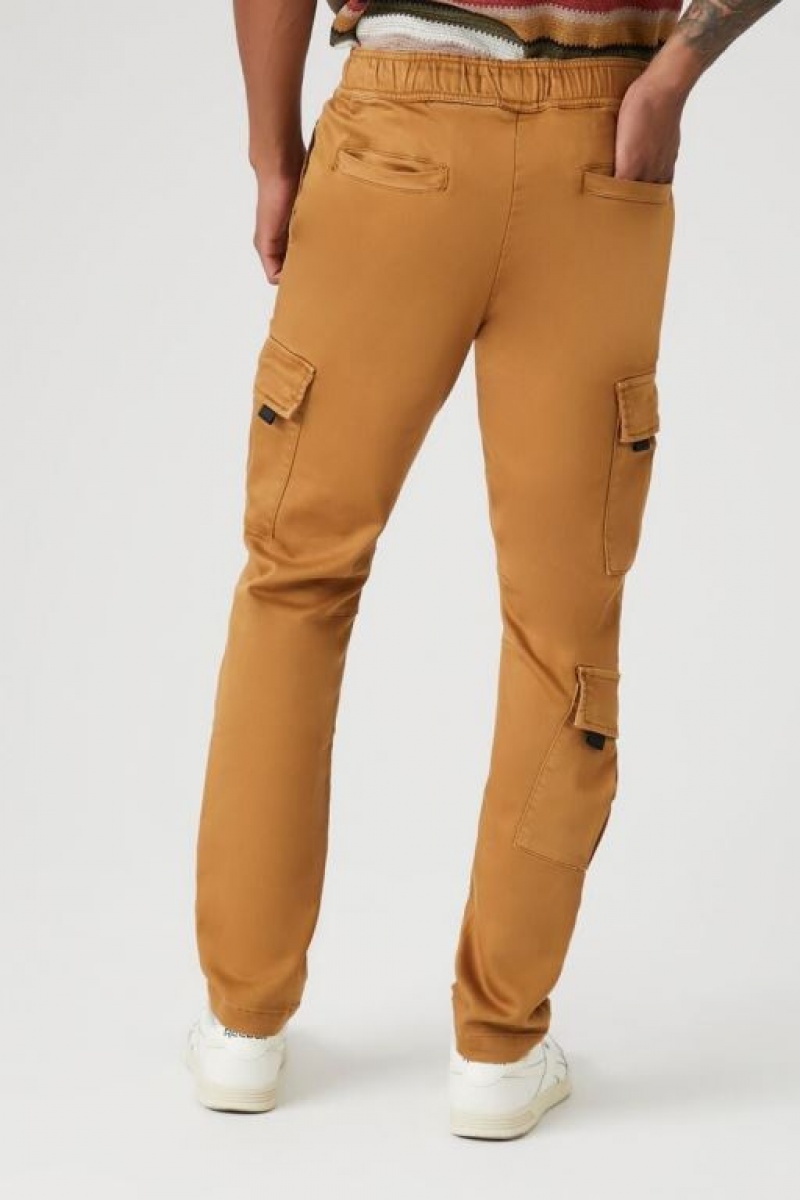 Pantalon Forever 21 Slim Fit Cargo Drawstring Joggers Hombre Marrones | Yekop0VBp42