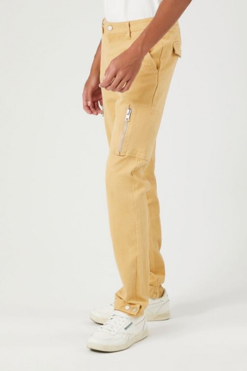 Pantalon Forever 21 Slim Fit Cargo Hombre Marrones | QmClvIvvNOo