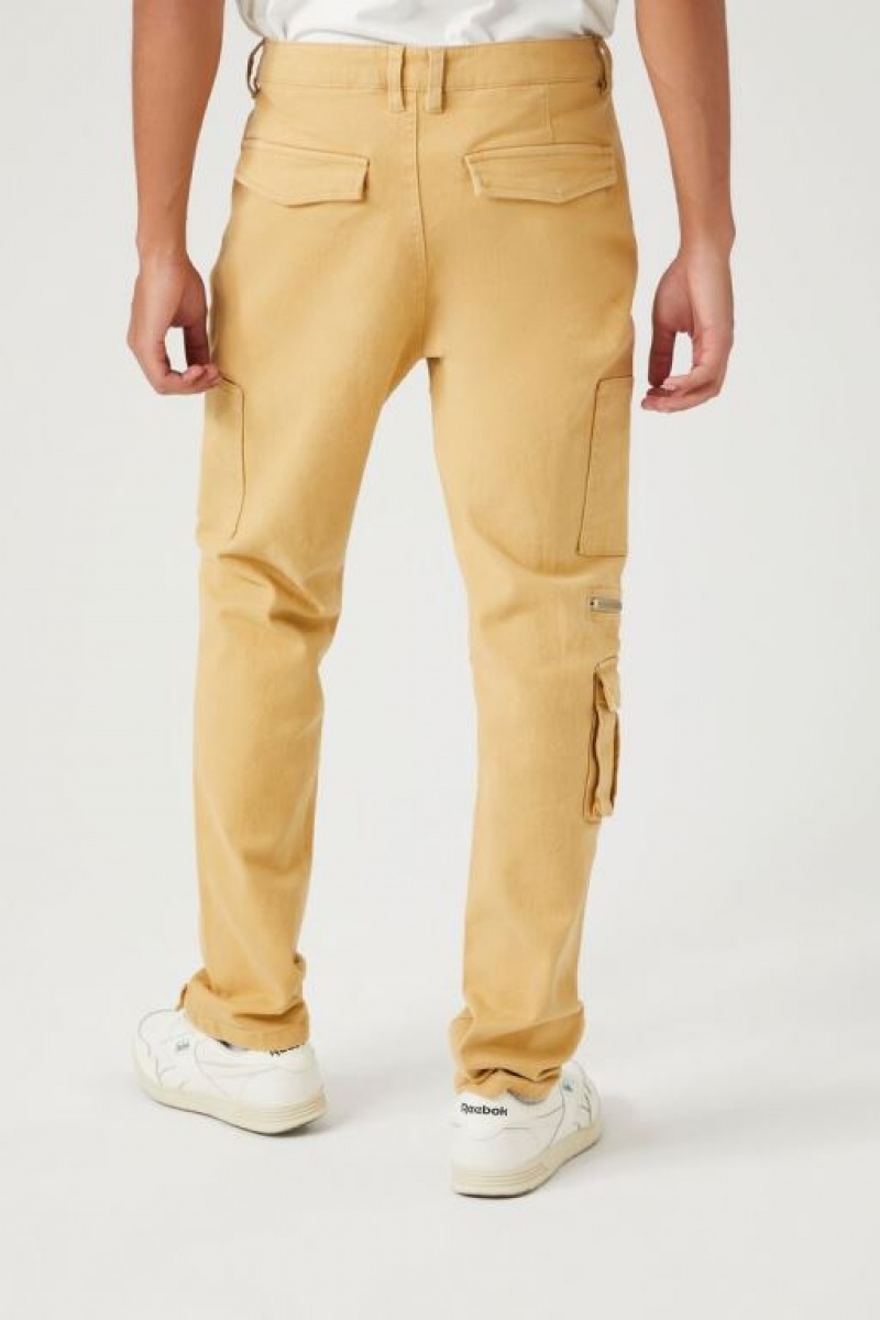 Pantalon Forever 21 Slim Fit Cargo Hombre Marrones | QmClvIvvNOo