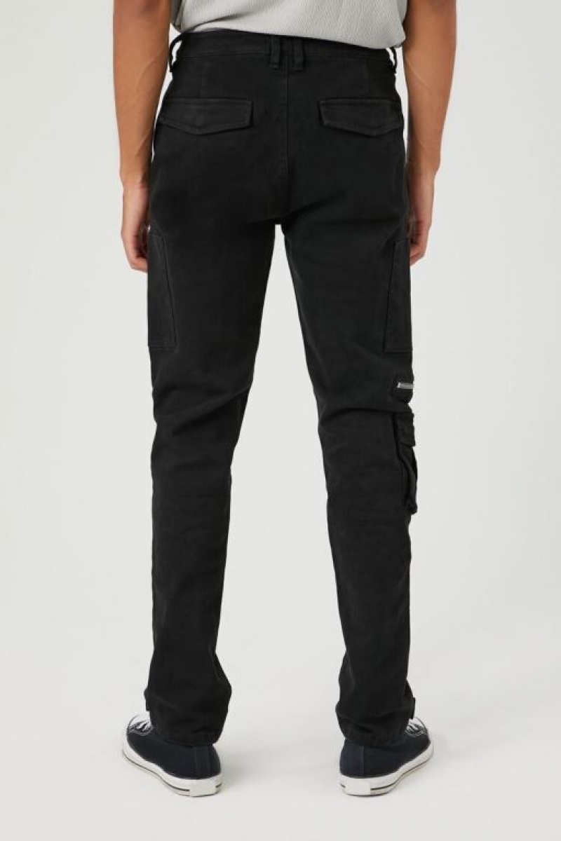 Pantalon Forever 21 Slim Fit Cargo Hombre Negras | 5As8HnK8q97